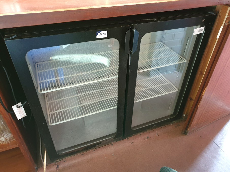 2 door glass fronted under counter display fridge