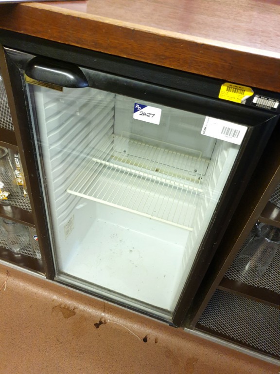 Single door glass fronted under counter display fr...