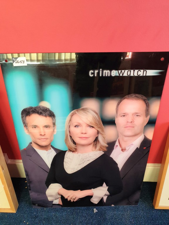3x 'BBC Crimewatch presenters' on glass frame, 850...