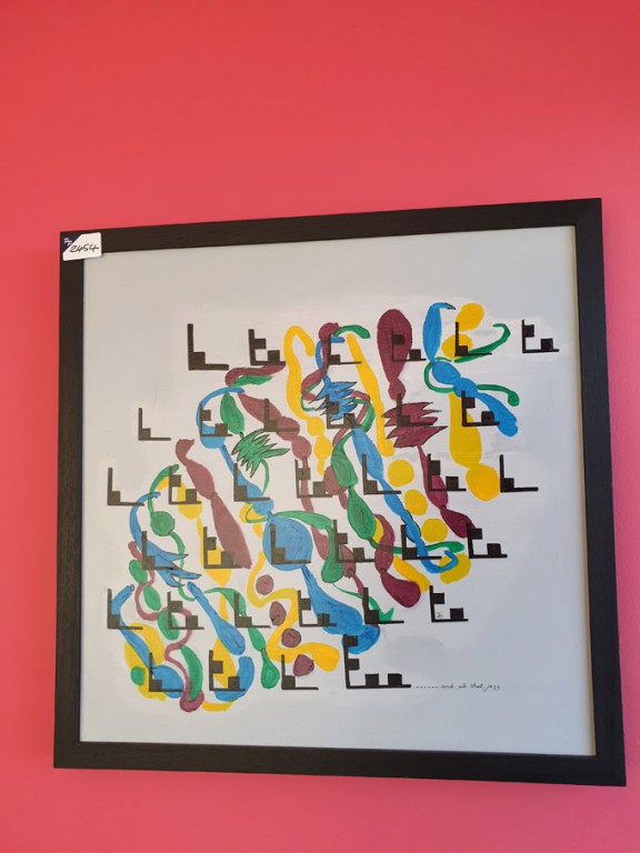 'and all that Jazz' painting on canvas, framed, 64...