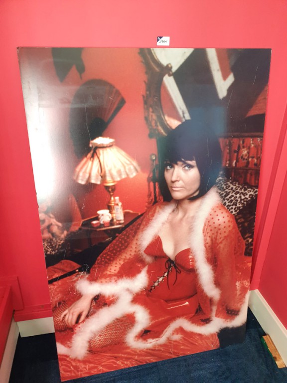 Lady colour print on foamboard, 1520x1150mm approx