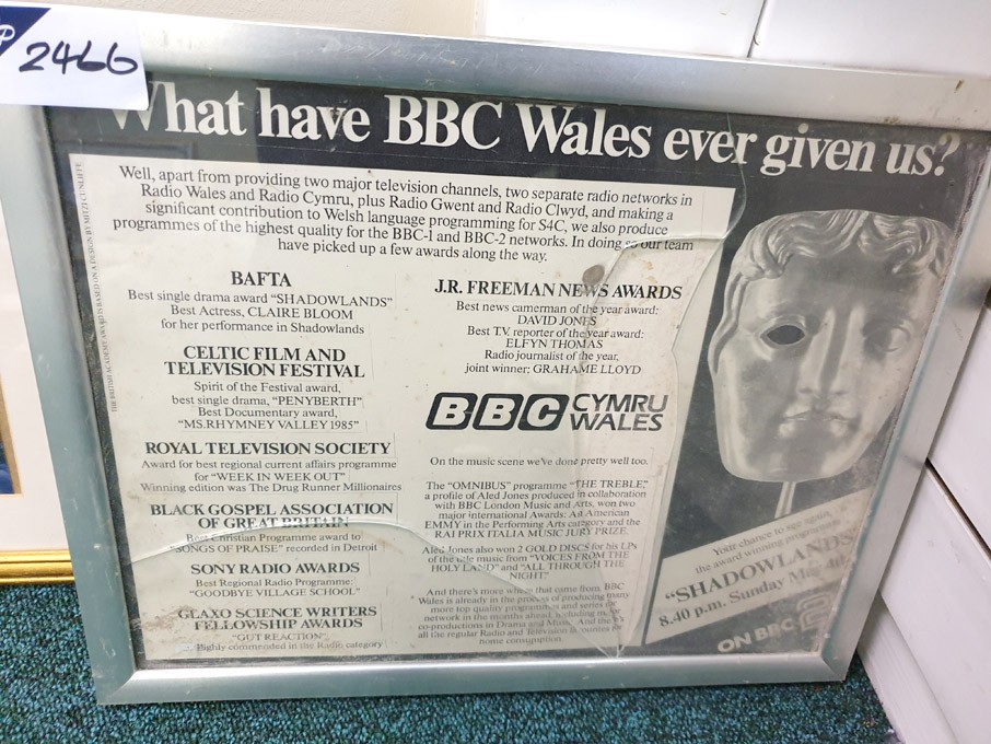 What have BBC Wales Ever Given Us?' framed poster,...