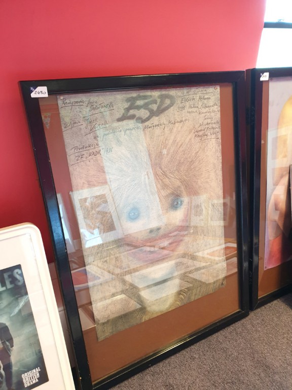 'ESD' signed colour drawing in frame, 1200x900mm a...