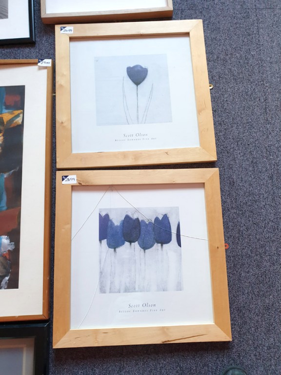 2x Scott Olson Tulips colour framed prints, 590x59...