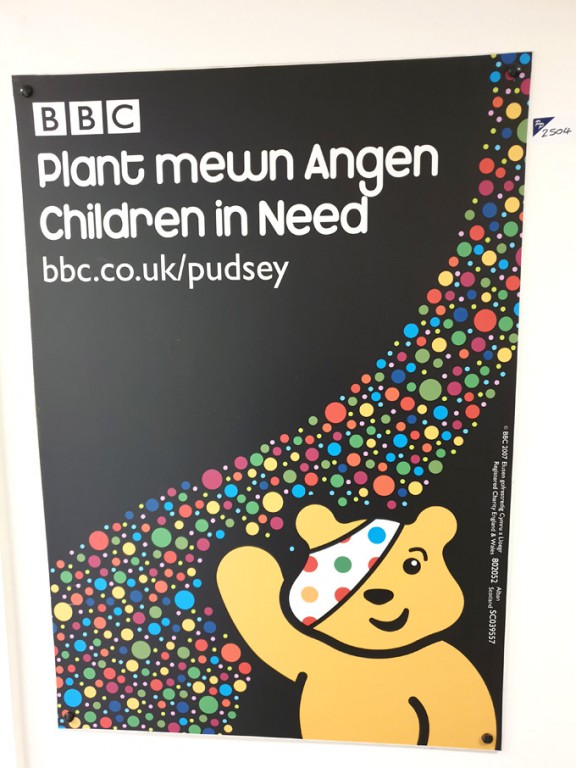 'BBC - Children in Need' colour poster on foamboar...