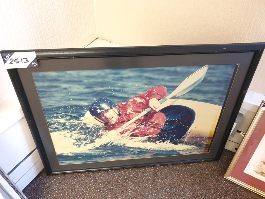 'Welsh male canoeist' colour photograph in frame,...