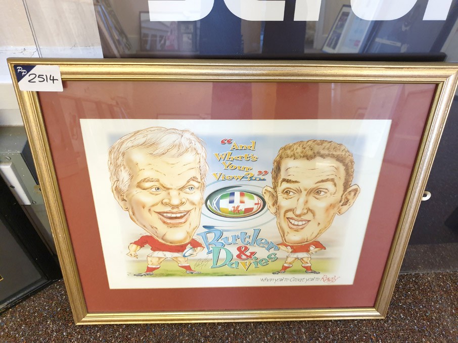'Buttler & Davies' framed colour print, 540x440mm...