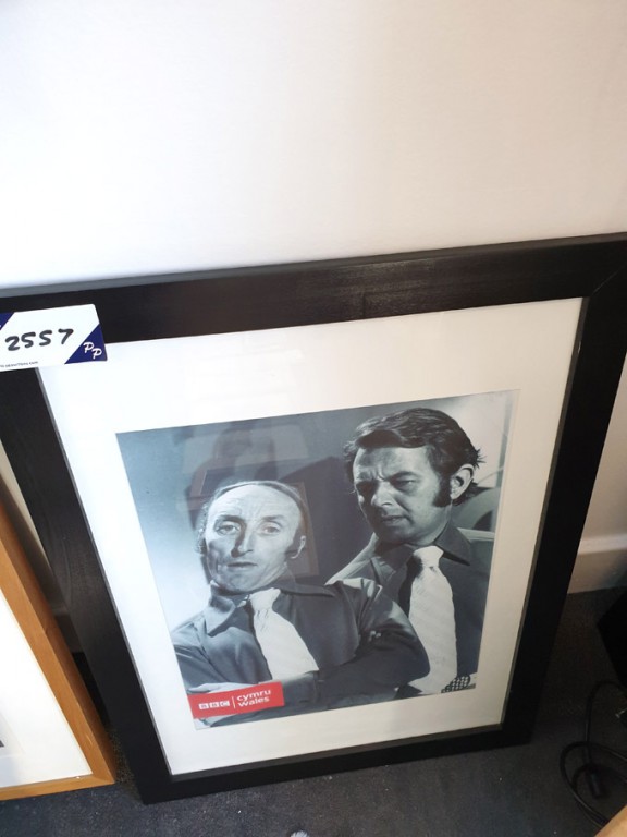 'BBC Cymru Wales' black & white framed print, 800x...