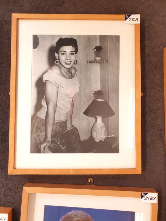 'Dame Shirley Bassey' black & white framed photogr...
