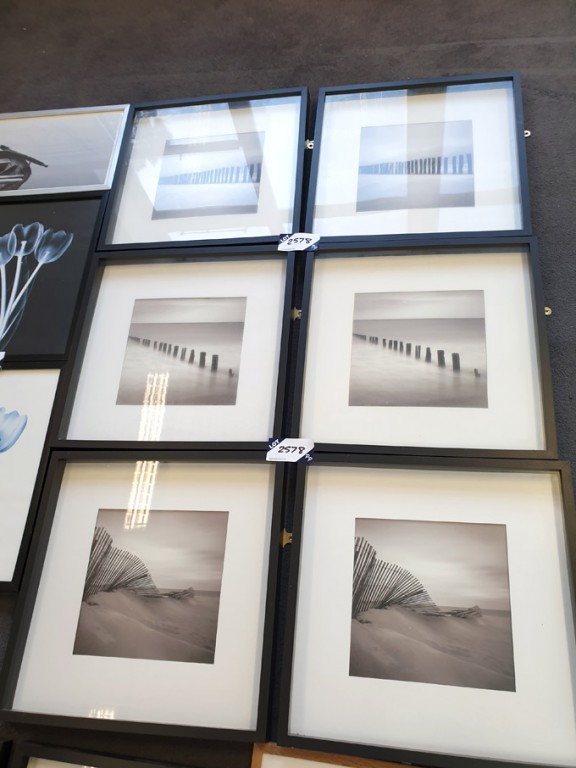 2 sets (3 per set) black & white beech scenes prin...