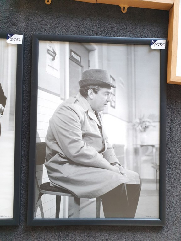 'Gentleman on Seat' black & white framed print, 63...