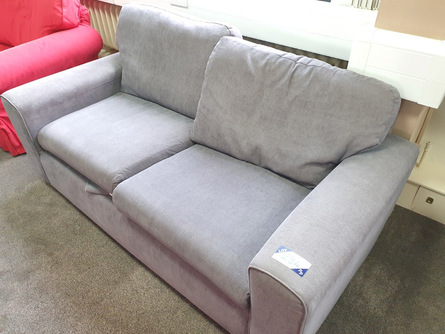 Grey cord upholstered 2 seater sofa, 1800x900mm