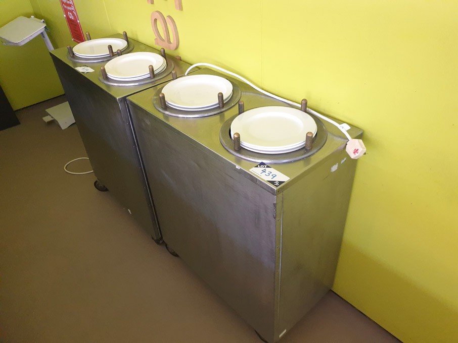 2x stainless steel electric plate storage / warmer...