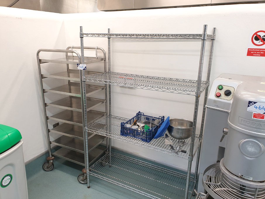 Stainless steel mobile multishelf trolley 550x400x...