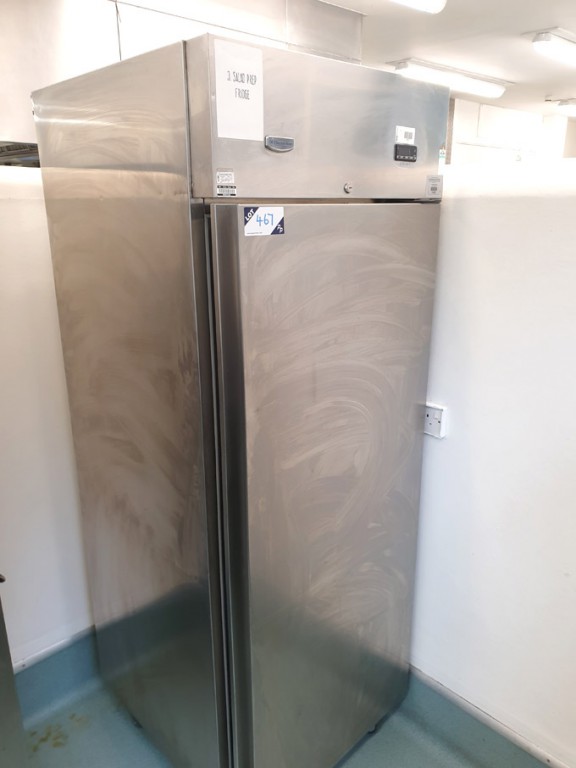Electrolux stainless steel mobile upright fridge