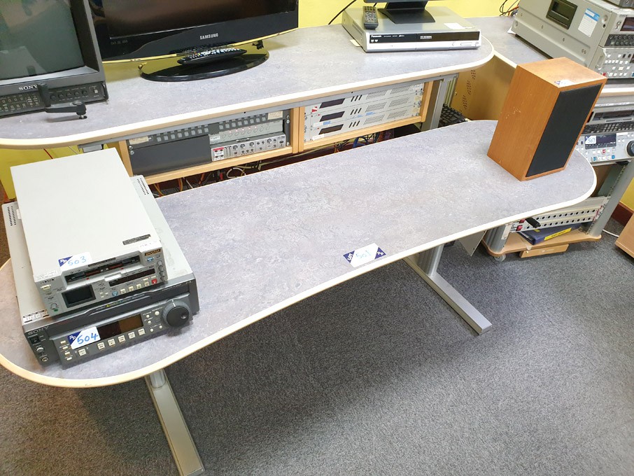 Custom Consoles R/F manual studio desk, 2 tier, 17...