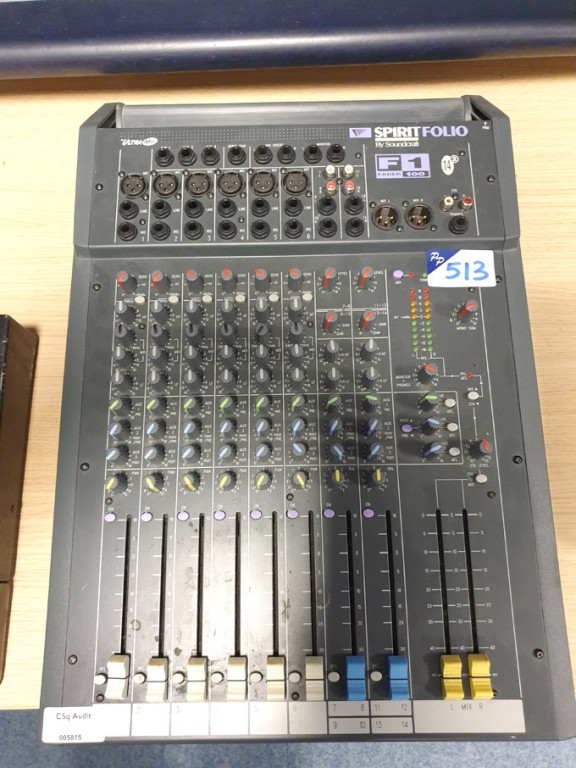 Soundcraft Spirit Folio F1 Fader100 mixing console