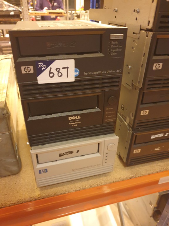 Dell PowerVault 110T, HP Ultrium 460, HP Ultrium 2...