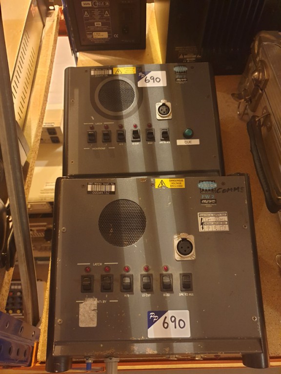 3x Vision audio & video FW2 talkback units