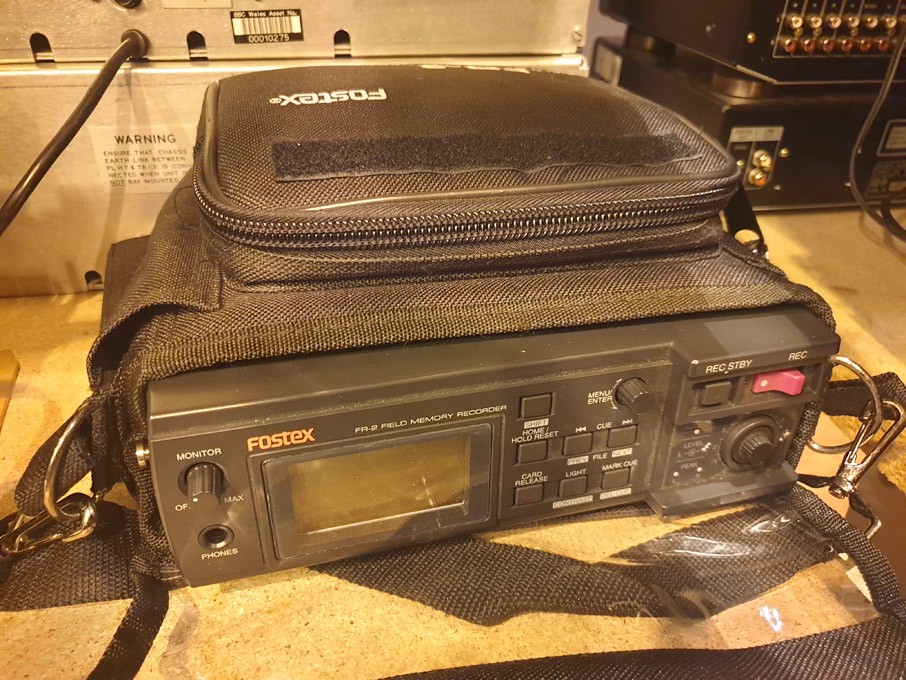 Fostex FR-2 field memory recorder in case