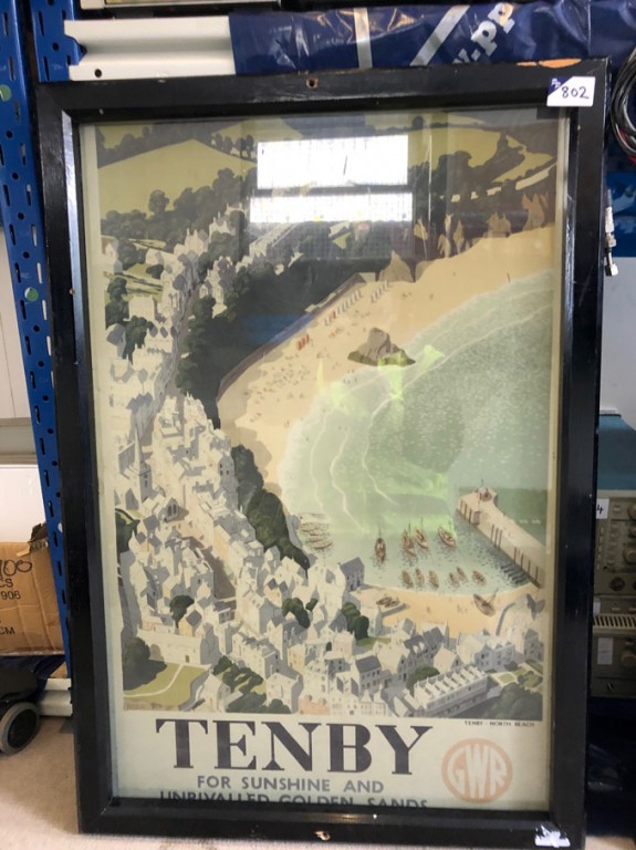 'GWR - Tenby' framed colour print, 820x670mm appro...