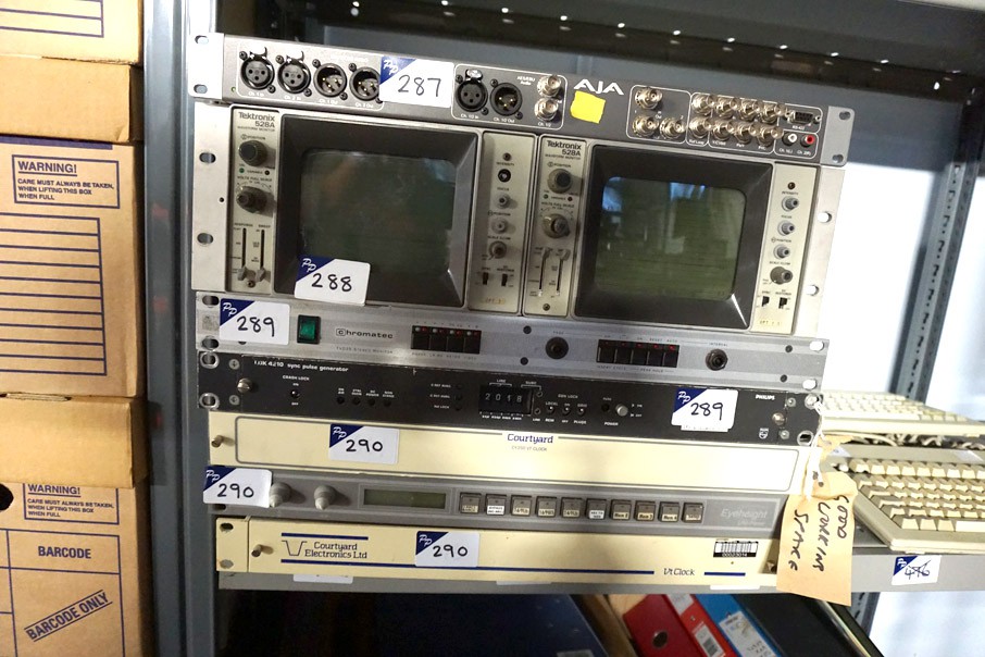 2x Court Yard VT clocks with keyboards, Eyeheight...