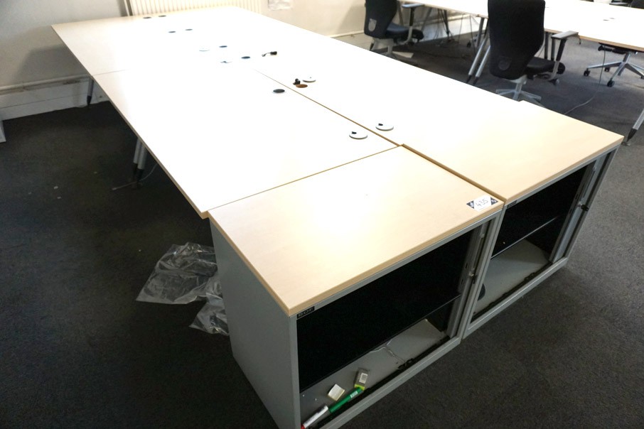 4x BOF maple effect office desks, 1400x800mm with...