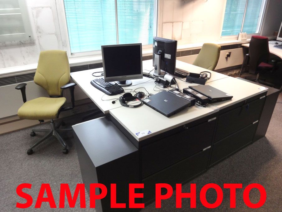 2x Senator white 1200x800mm technical tables, 2x G...