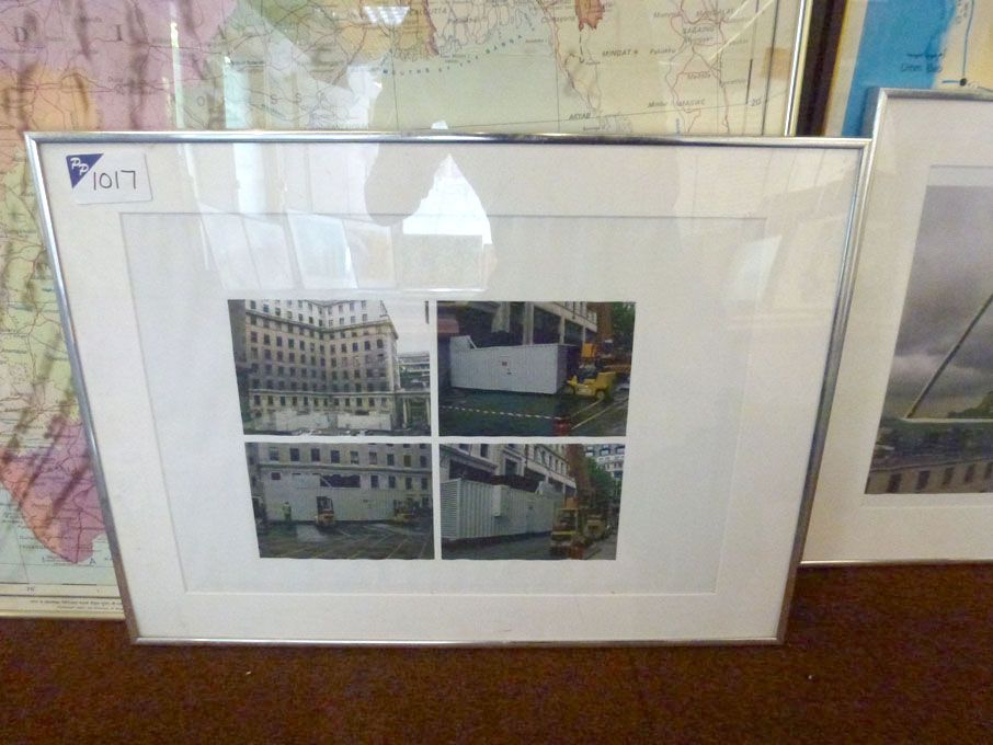 Set of 3 colour photographs of installations at Bu...
