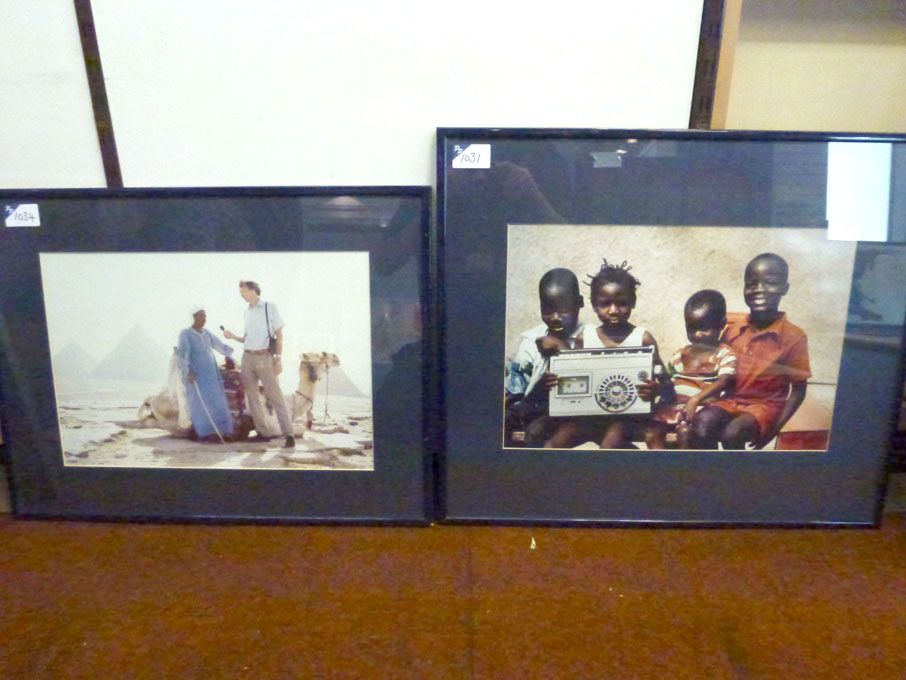 Pair colour photographs, mounted & framed, 67x57cm...