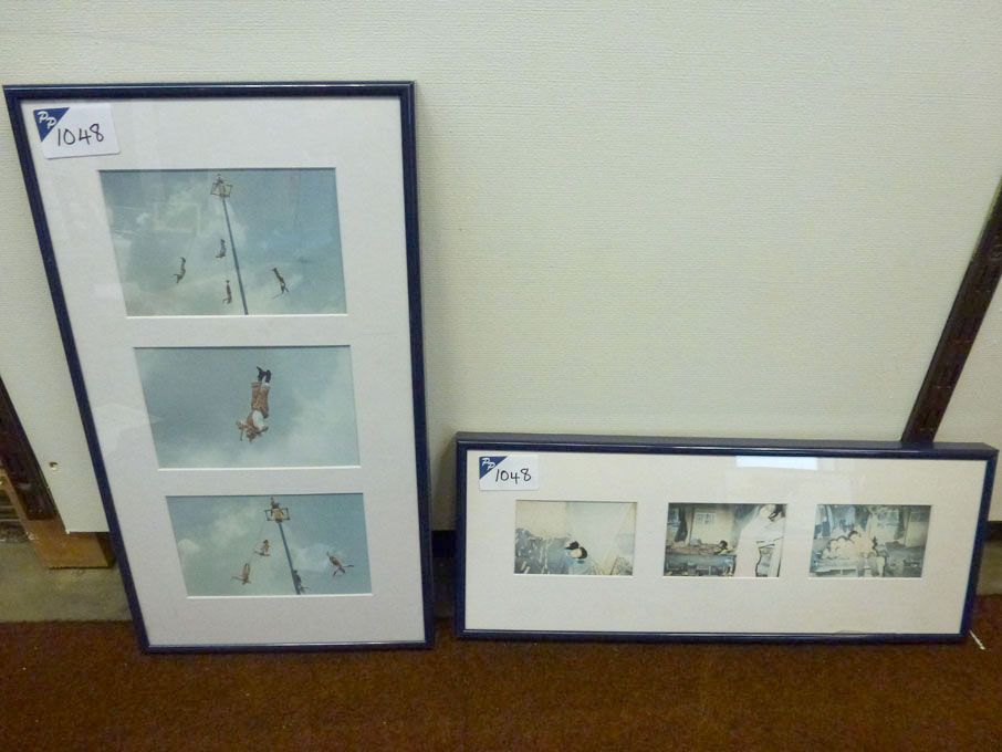 2x water colour paintings, framed, 44x26cm & 47x18...