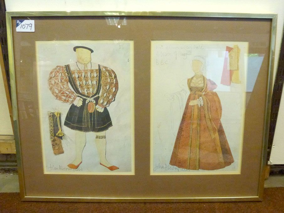 Original signed Costume artwork for BBC production...