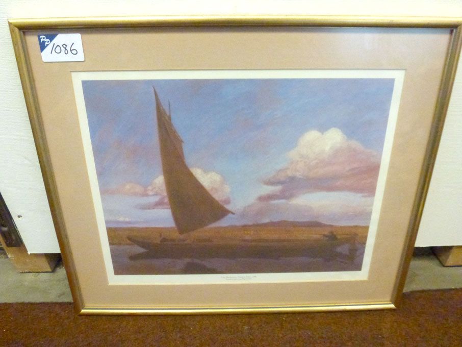 Einsame Fahrt print by Fritz Mackensen, mounted &...