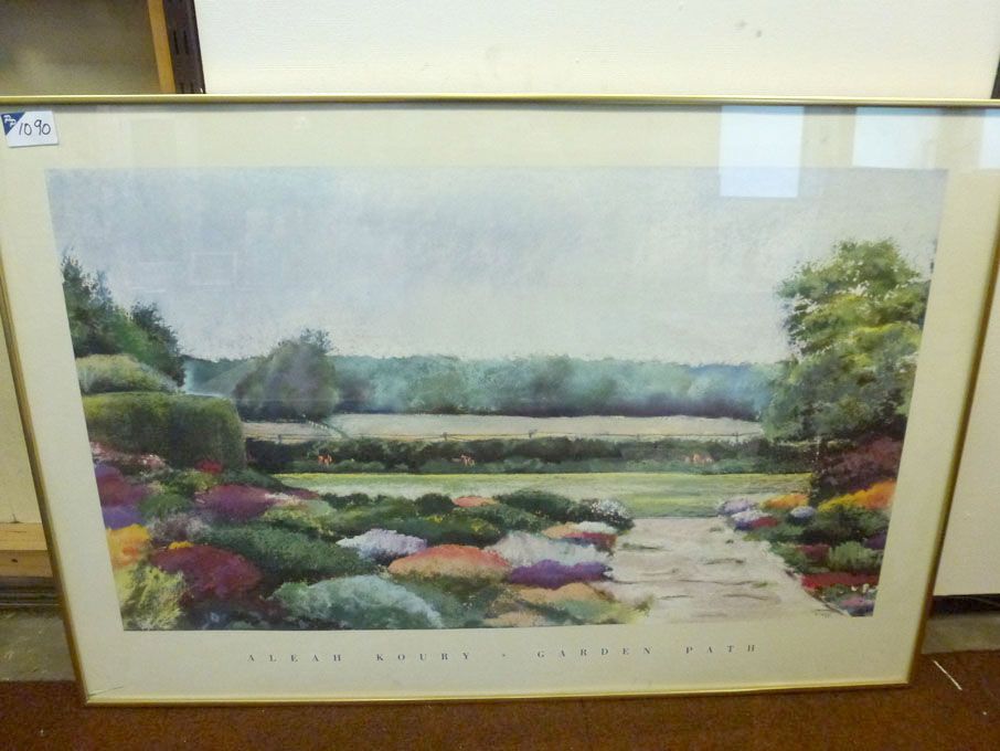 Garden Path print by Aleah Koury, mounted & framed...