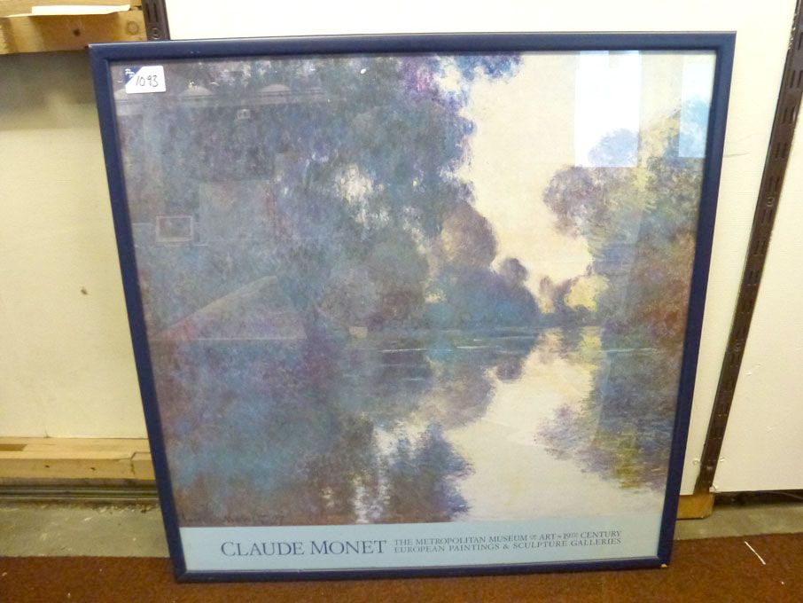 Claude Monet print, mounted & framed, 80x80cm (199...