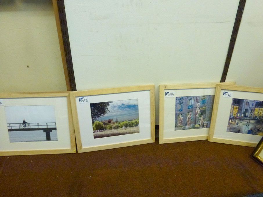 4x colour prints, mounted & framed, 43x33cm