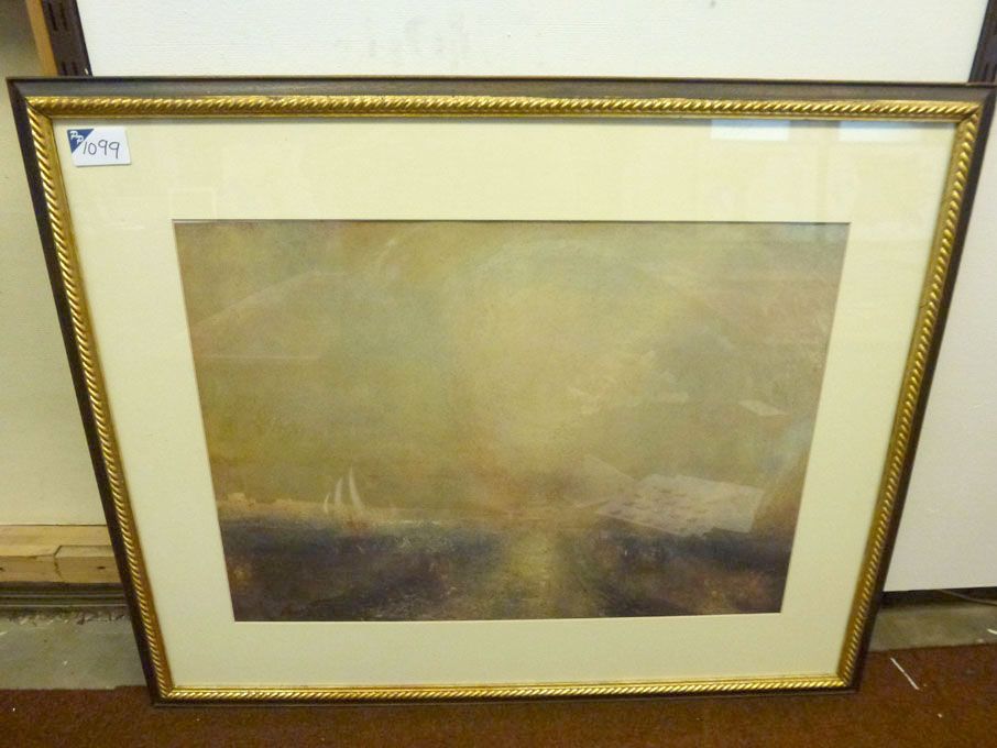 Acrylic painting, mounted & framed, 83x69cm