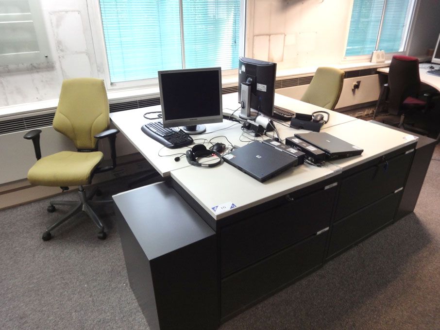 2x Senator white 1200x800mm technical tables, 2x G...