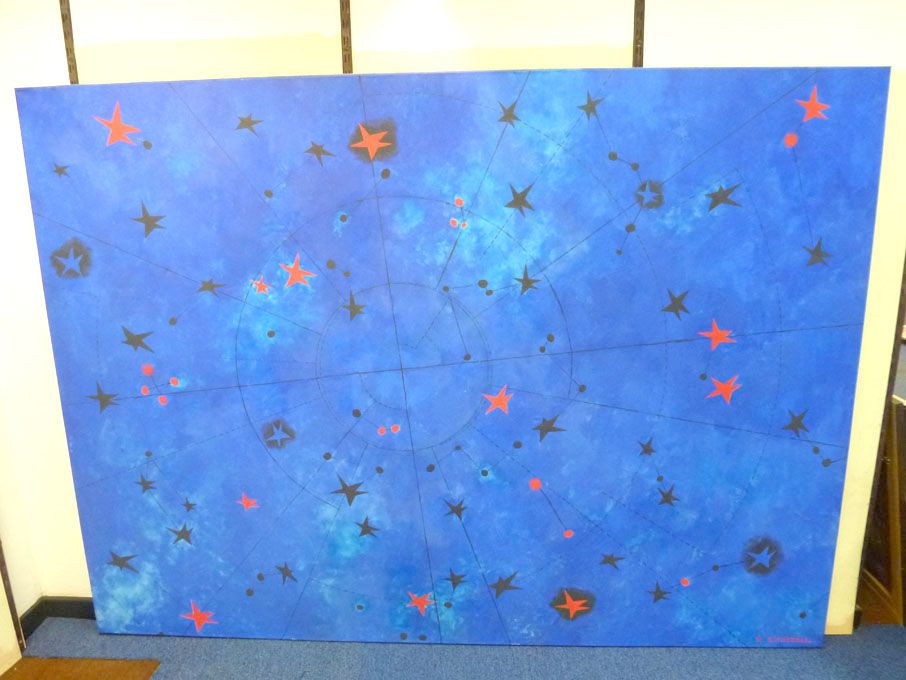 The large blue sky & stars by Lambie Nairn, 243x17...