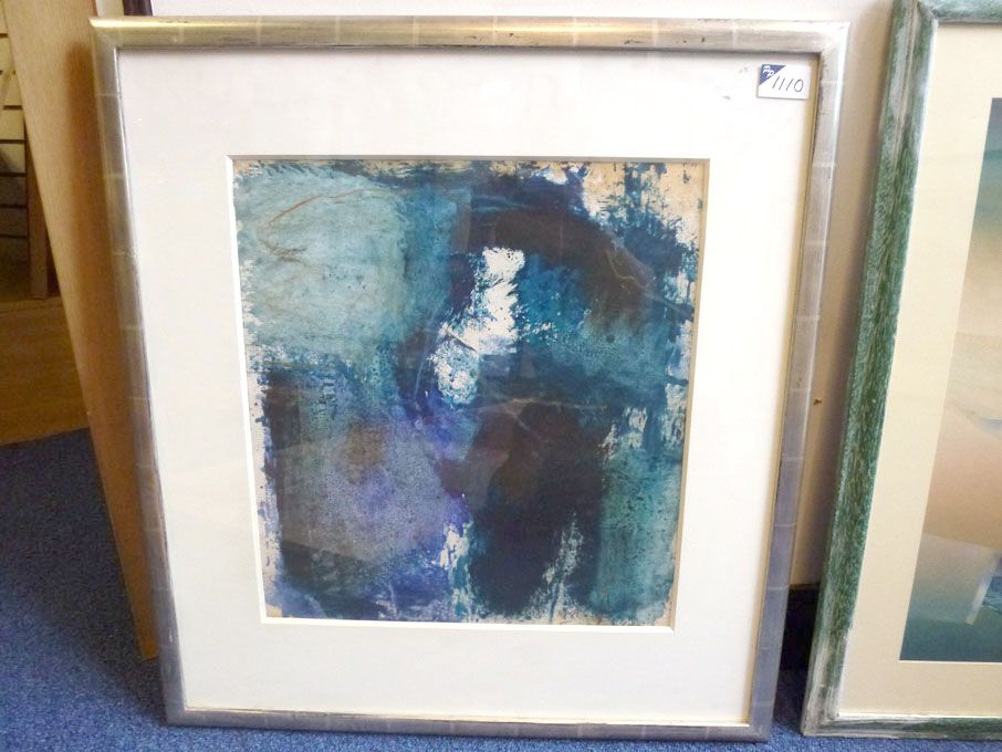 Gouache & Pastel on paper, signed but illegible, f...