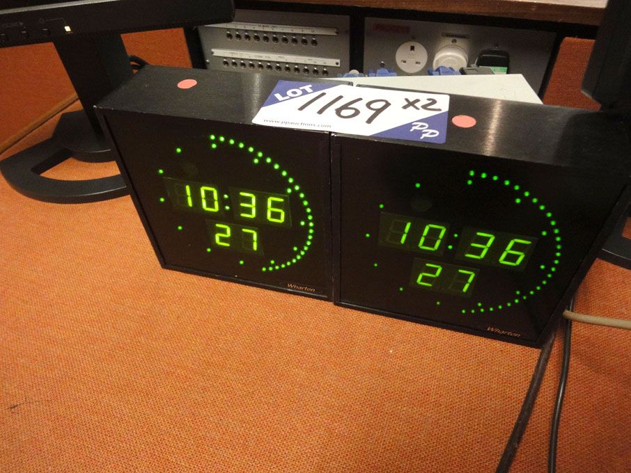 2x Wharton digital pulse clock & 'on air' ligh...