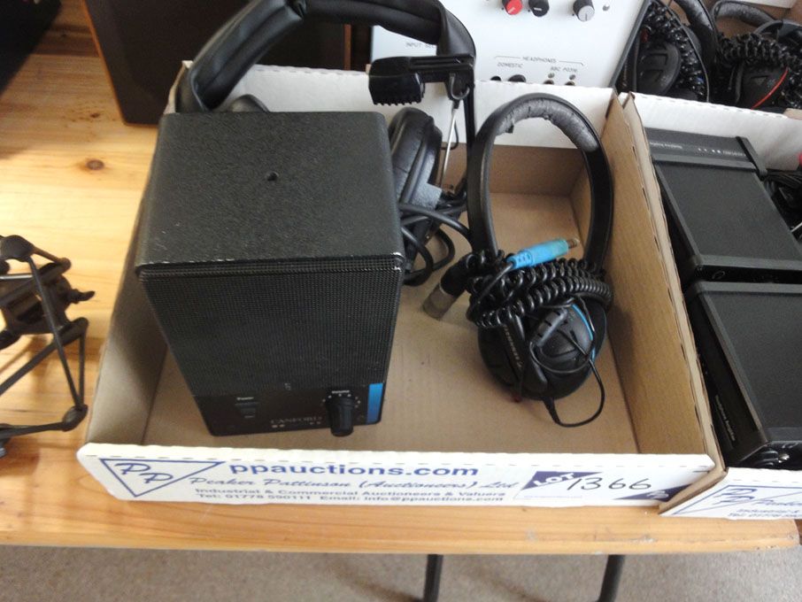 Canford Audio powered diecast speaker & 2x Sennhei...