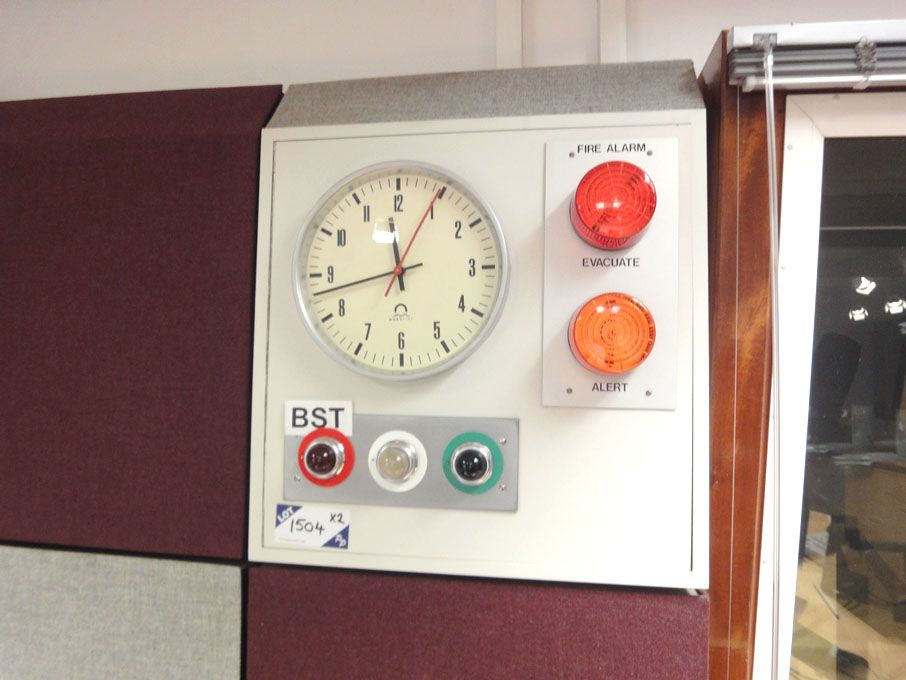 2x Mobatime analogue pulse clocks & 'on air' l...