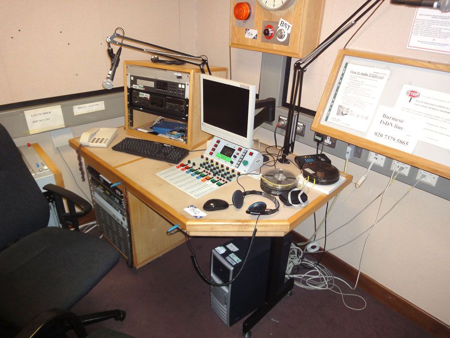 Audionics stereo mixing desk 6’ x 3’ complete with...
