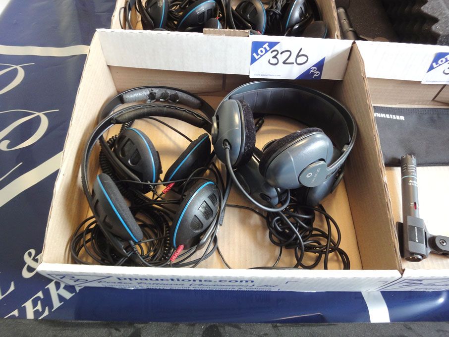 2x Sennheiser HD480 stereo headphones & 2x Canford...