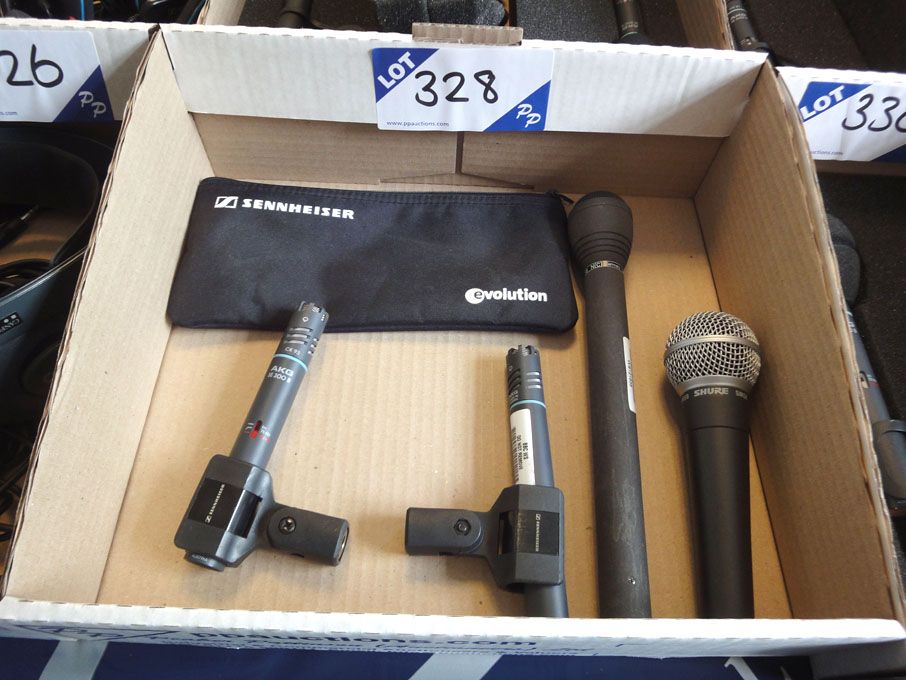 2x AKG SE300B microphones, Shure SM58 microphone &...