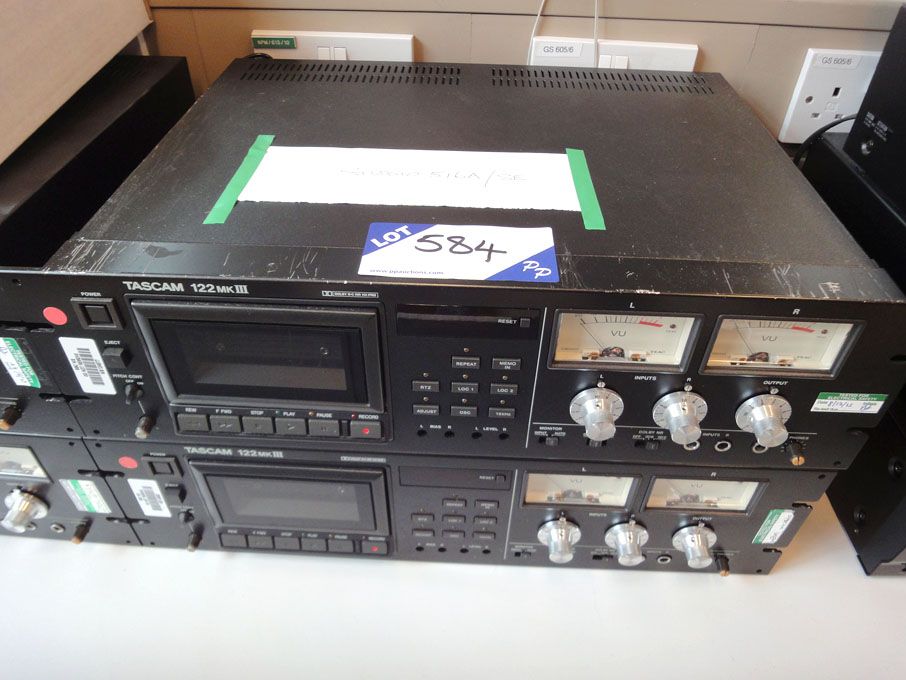 2x Tascam 122 MKIII stereo cassette decks
