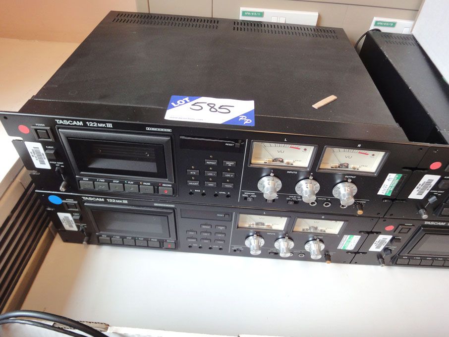 2x Tascam 122 MKIII stereo cassette decks