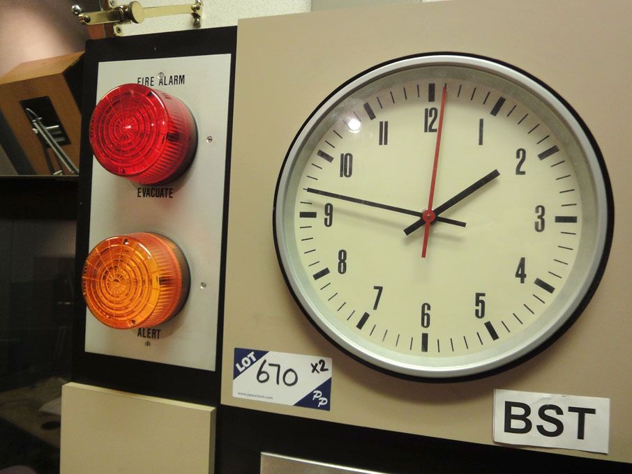 2x analogue pulse clocks & 'on air' lights - P...