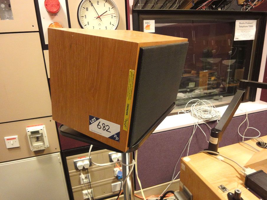 2x Rogers LS5/9 monitoring loud speakers on stands